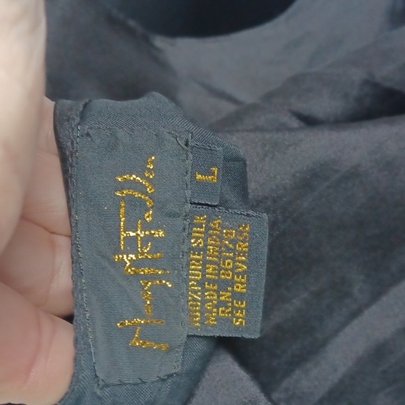 Vtg Mary McFadden Silk Sequin/Beaded Black Glam Deco Vest Waistcoat L, 23" PTP - Picture 7 of 8